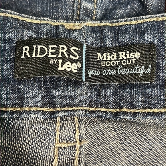 RIDERS BY LEE MID RISE BOOTCUT BLUE JEANS SIZE 10 - Picture 6 of 7